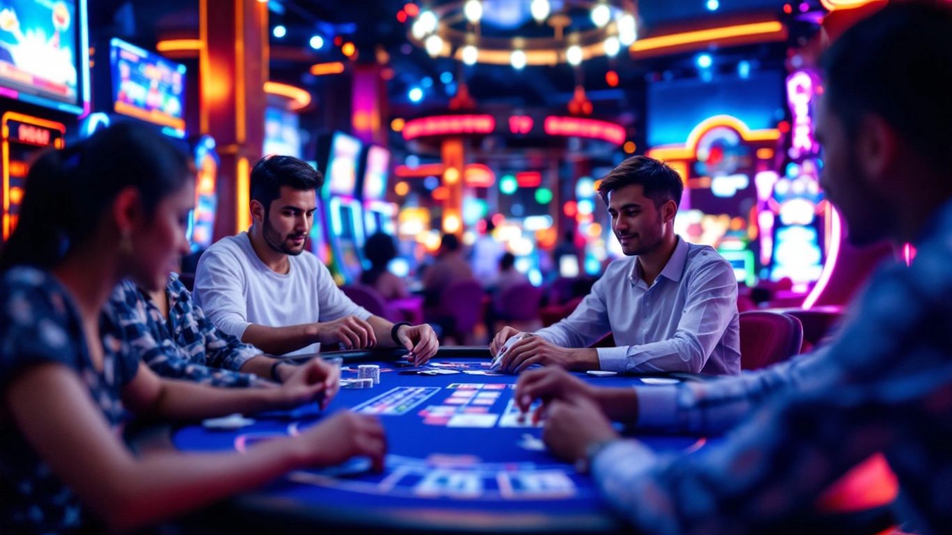 A lively scene of online gambling in Malaysia.