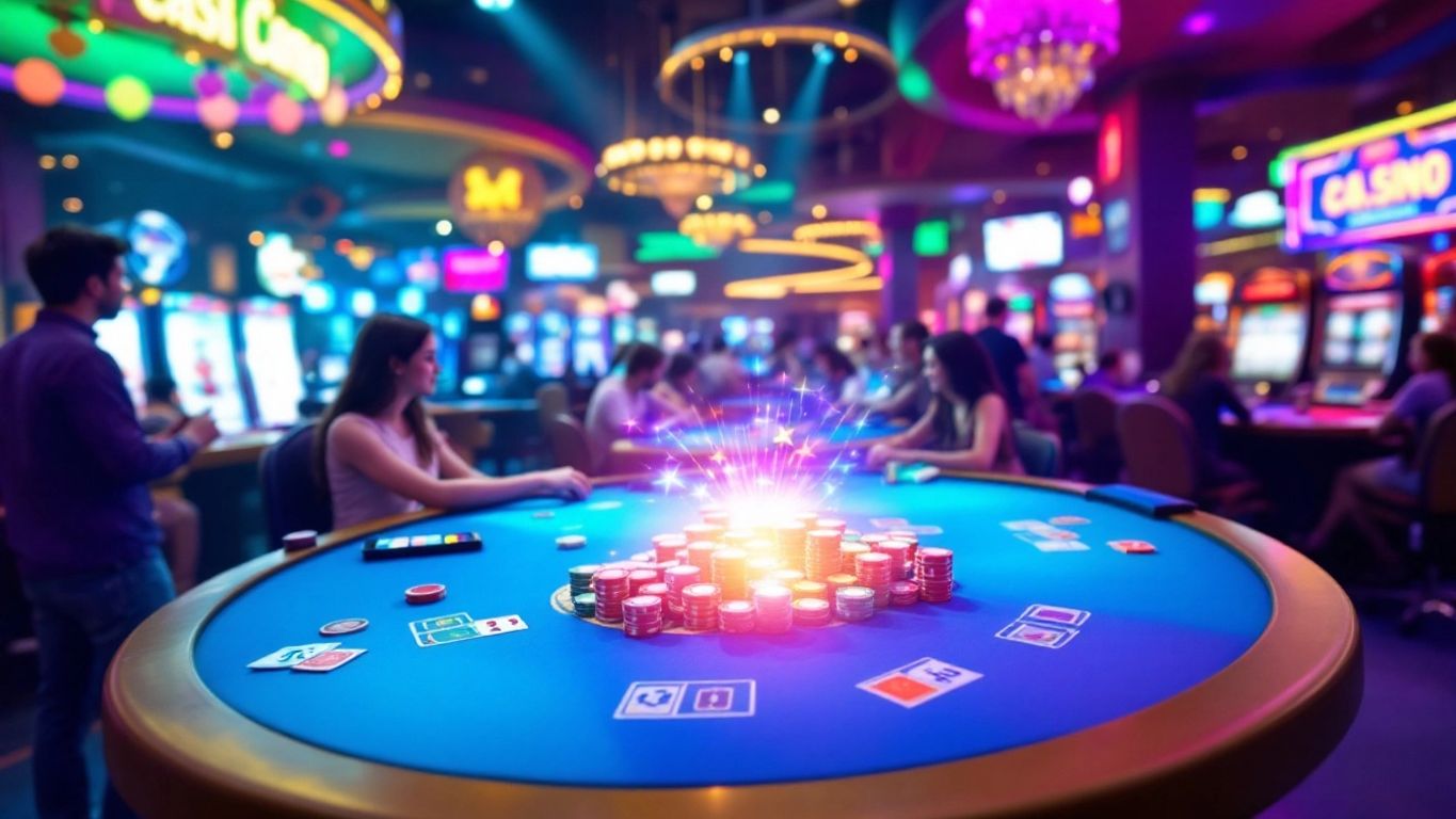 Colorful Malaysian online casino scene with players enjoying games.