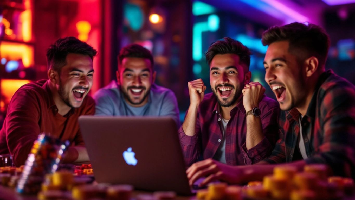 Malaysian players enjoying an online casino game together.