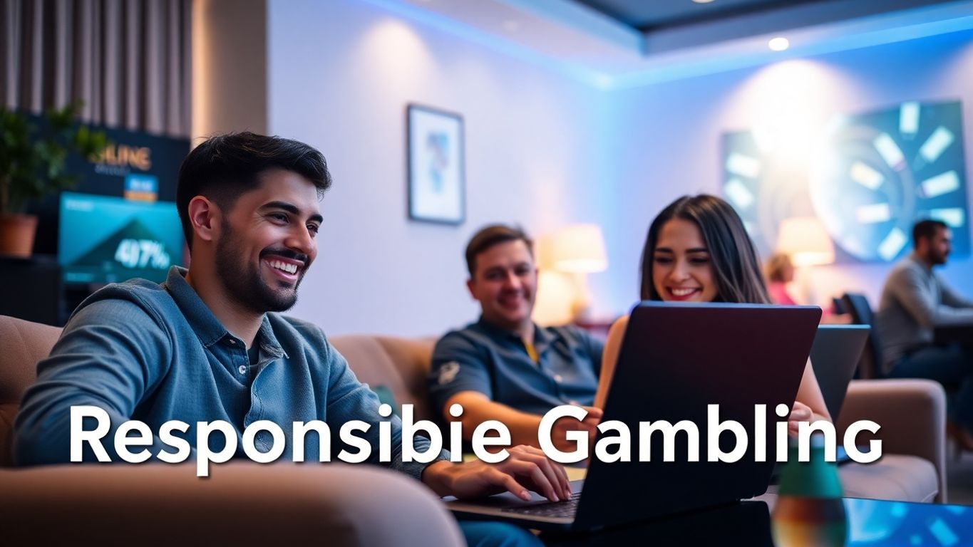 People enjoying responsible online gambling in a cozy setting.